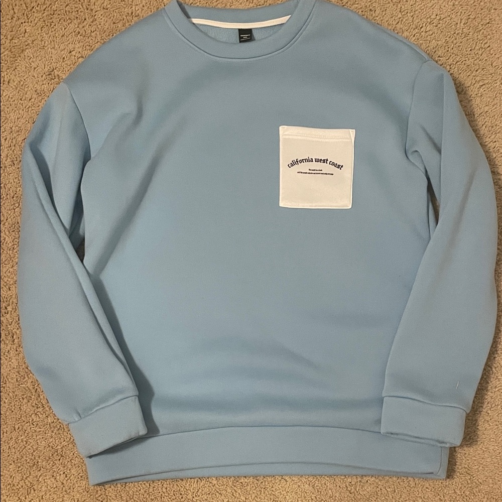 Light Blue Streetwear Sweater